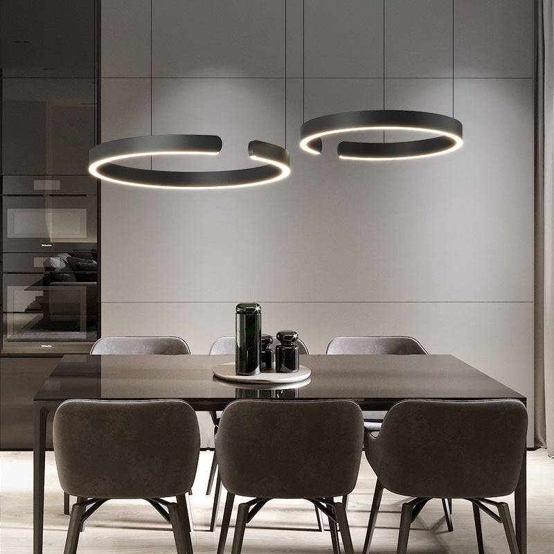Pendant Lamp | Brushed Metal & Polished Metal | Circular Silhouette | Urban Living Space