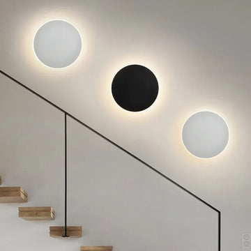 Modern Circular LED Wall Light – Minimalist Aluminium Halo Sconce for Ambient Lighting
