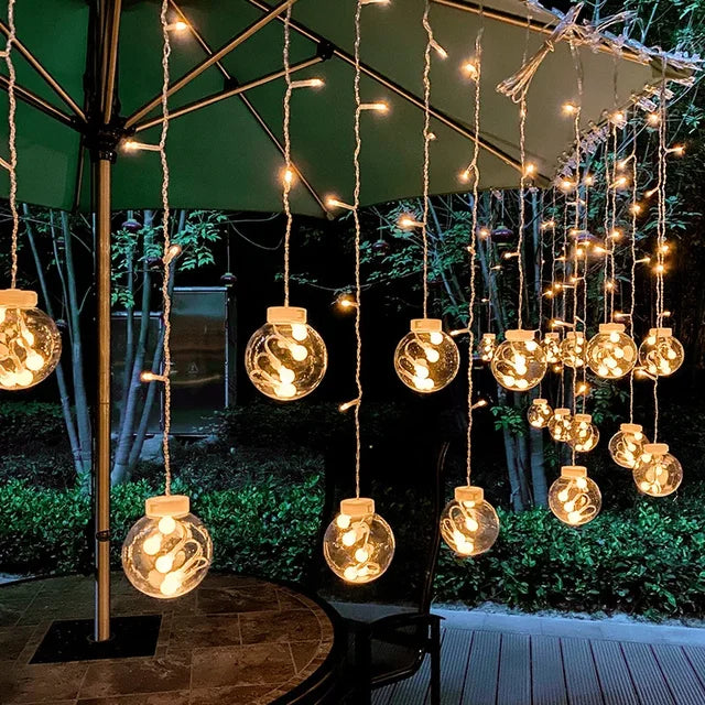 Waterproof LED Fairy String Lights - Globe Bulbs for Outdoor Decor