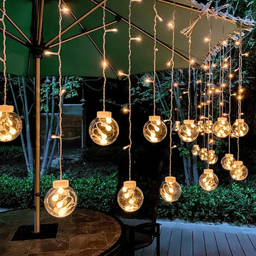 Waterproof LED Fairy String Lights - Globe Bulbs for Outdoor Decor