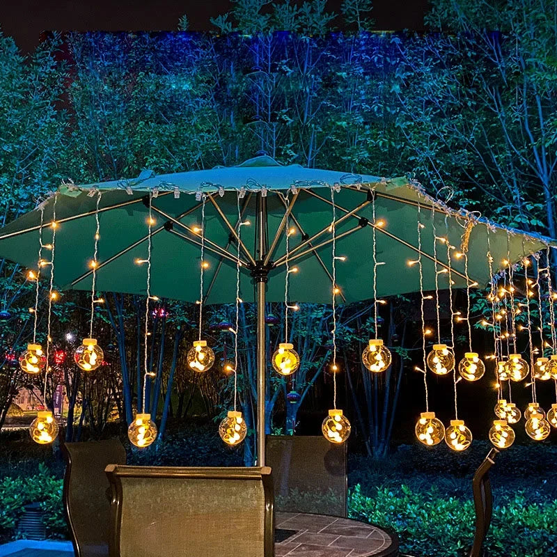 Waterproof LED Fairy String Lights - Globe Bulbs for Outdoor Decor