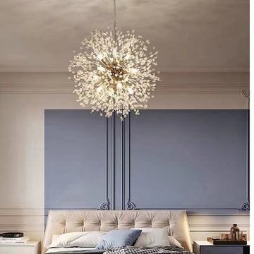 Modern Crystal LED Chandelier - Elegant Starburst Design Lighting Fixture