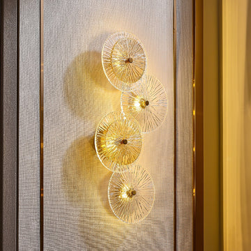Modern Lotus Flower Wall Light – Sculptural LED Sconce in Aluminium and Glass
