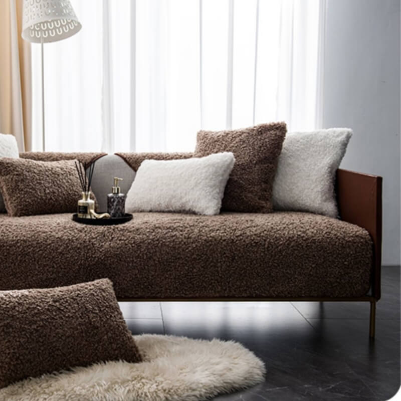 Couch Cover | Fleece & Non-Slip Backing | Warm Fleece Texture | Pet-Friendly Living Room