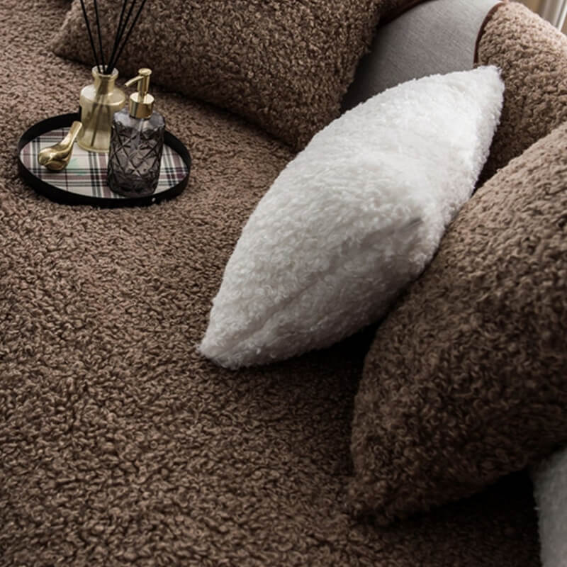Couch Cover | Fleece & Non-Slip Backing | Warm Fleece Texture | Pet-Friendly Living Room