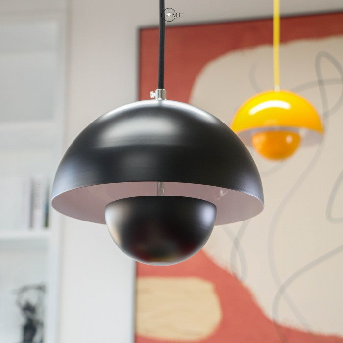 Mid-Century Modern Dome Pendant Light - Minimalist Dual Sphere Design