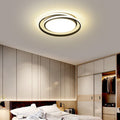 Ceiling Light | Brushed Gold Metal & Matte White Acrylic | Circular Layered Design | Sophisticated Urban Spaces