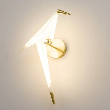 Modern Origami Bird Wall Sconce – LED Warm Light, Matte Finish, Artistic Design