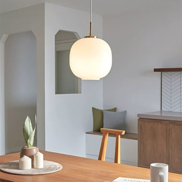 Contemporary Scandinavian Opal Glass Globe Pendant Light for Modern Interiors