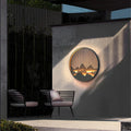 Wall Lamp | Metal & Frosted Glass | Mountain Silhouette Design | Outdoor Retreat Lighting