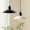 Pendant Lamp | Metal | Wide Dome Shade & Matte Finish | Modern Living Room