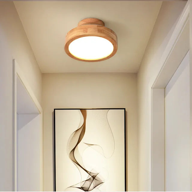 Scandinavian Wooden Ceiling Light - Modern Minimalist Design by NordicLuxe