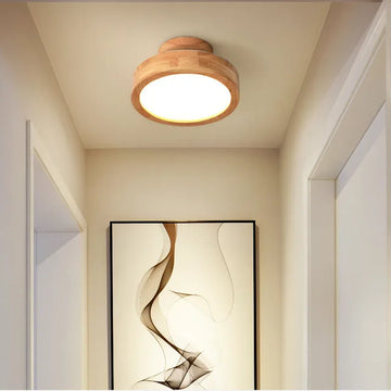 Scandinavian Wooden Ceiling Light - Modern Minimalist Design by NordicLuxe
