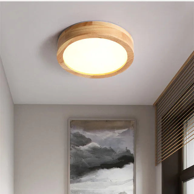 Scandinavian Wooden Ceiling Light - Modern Minimalist Design by NordicLuxe