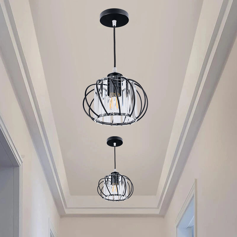 Modern Nordic Glass Pendant Ceiling Light – Minimalist Globe Hallway Fixture