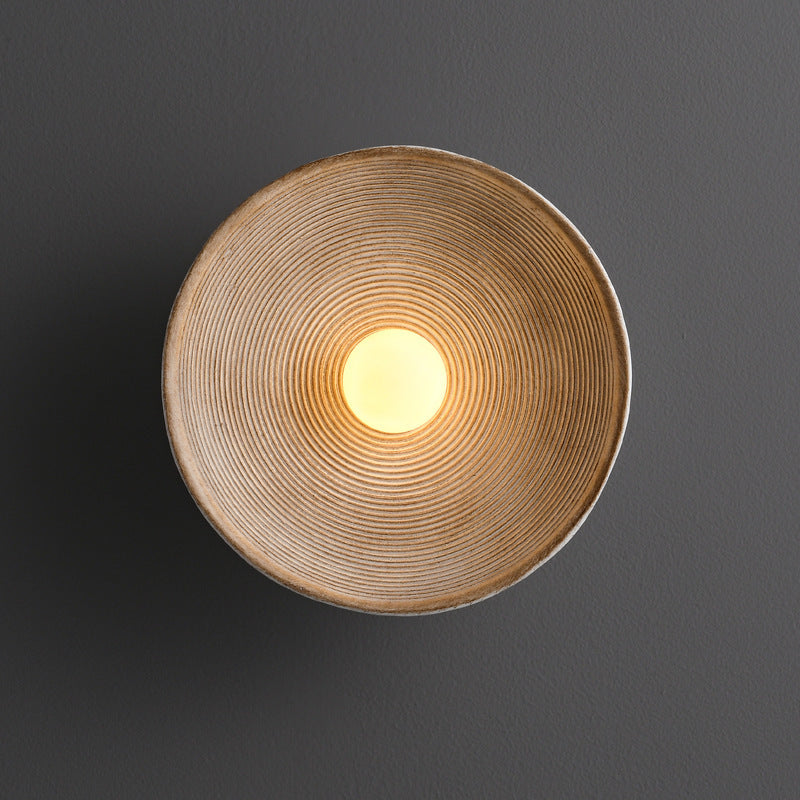 Wall Lamp | Wood & Glass | Concentric Ring Design | Living Room Accent