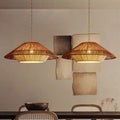 Pendant Light | Bamboo & Textile Cord | Woven Texture | Living Room Ambiance