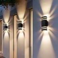 Outdoor Wall Lamp | Black Metal & Acrylic | Two-Way Illumination | Urban Facade Lighting