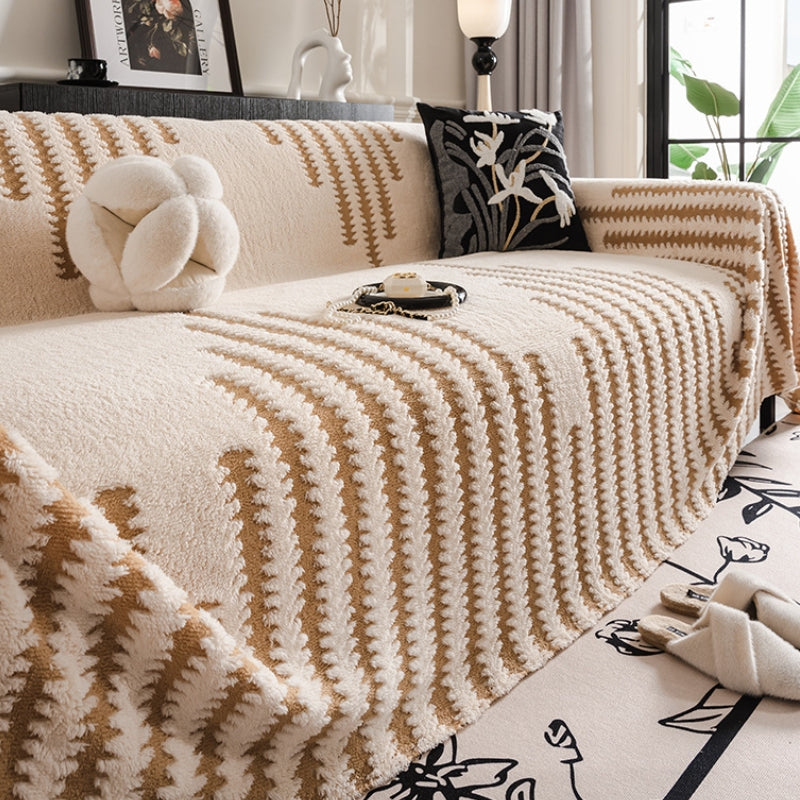 Couch Cover | Plush Fabric & Polyester | Textured Pattern | Living Room