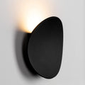 Wall Sconce | Matte Black Metal & Diffuse Glass | Oval Shape | Modern Minimalist Spaces