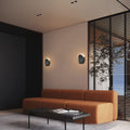 Wall Sconce | Matte Black Metal & Diffuse Glass | Oval Shape | Modern Minimalist Spaces