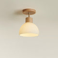 Ceiling Light | Wood & Textured Glass | Ribbed Texture | Living Room Accent