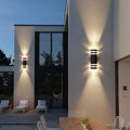 Outdoor Wall Lamp | Black Metal & Acrylic | Two-Way Illumination | Urban Facade Lighting