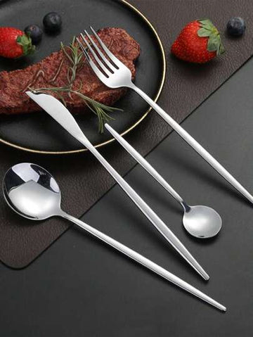 Cutlery Set | Stainless Steel | Gold Finish & Sleek Handles | Upscale Dining