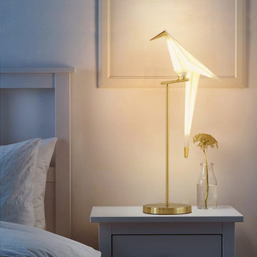 Origami-Inspired Magnetic Bird Table Lamp - Modern Artistic Design