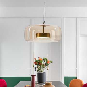 Modern Glass Dome Pendant Light with Sleek Minimalist Design