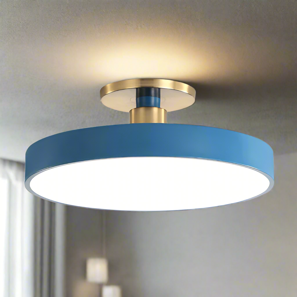 Modern Minimalist Semi-Flush Mount Ceiling Light with LED and Acrylic Design