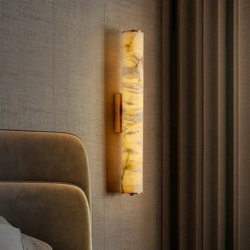 Minimalist Marble Wall Sconce – Luxury Ambient LED Light for Modern Interiors