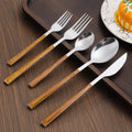 Cutlery Set | Stainless Steel & Wood | Polished Finish & Wooden Handles | Elegant Dining