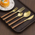 Cutlery Set | Stainless Steel & Wood | Polished Finish & Wooden Handles | Elegant Dining