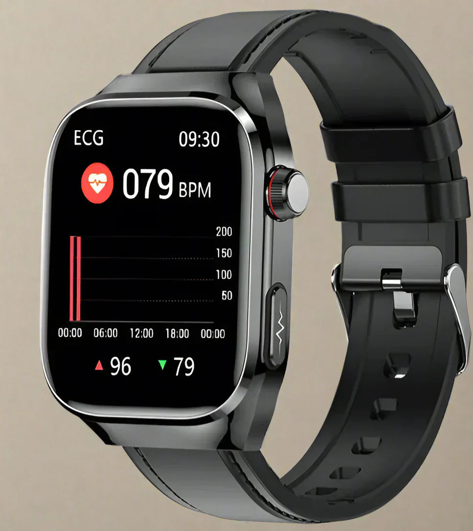 Smartwatch with ECG & Blood Sugar Monitor, Waterproof Fitness Tracker