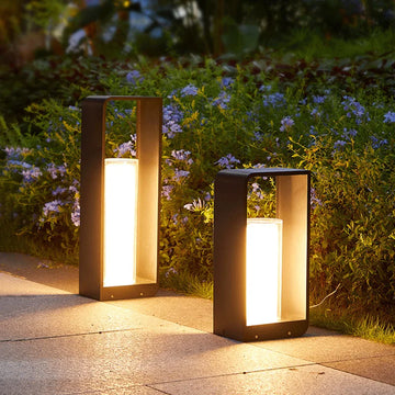 Modern Stainless Steel Solar Garden Lights – Waterproof LED Pathway Lamp Outdoor