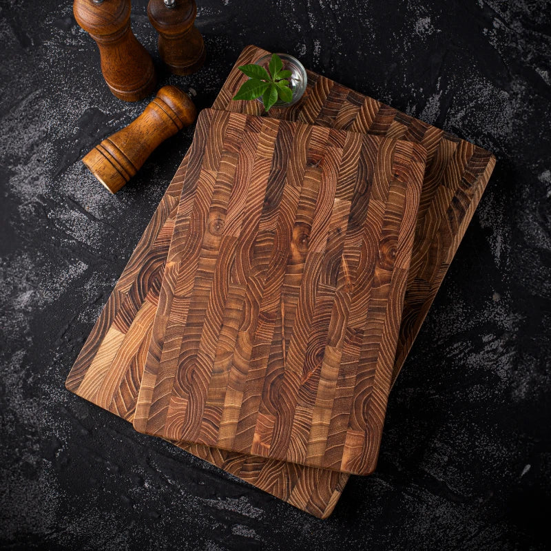 Premium Teak End-Grain Cutting Board - Durable & Stylish Kitchen Essential