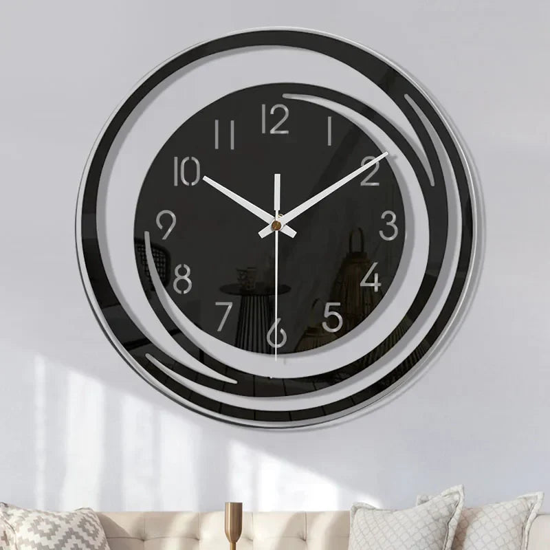 Modern Minimalist Wall Clock with Silent Mechanism - ScandiTime Decor