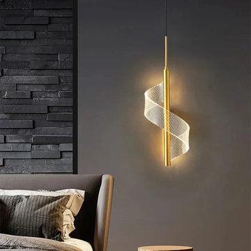 Modern LED Pendant Light – Minimalist Spiral Design with Adjustable Hanging Height