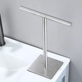 Hand Towel Holder | Matte Black Metal | Freestanding T-Shaped | Contemporary Bathroom