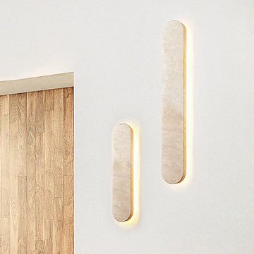 Modern Marble Wall Sconce – Minimalist Wabi-Sabi LED Light for Hallway or Bedroom