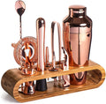 Cocktail Set | Stainless Steel & Bamboo | Polished Finish | Home Bar Setup