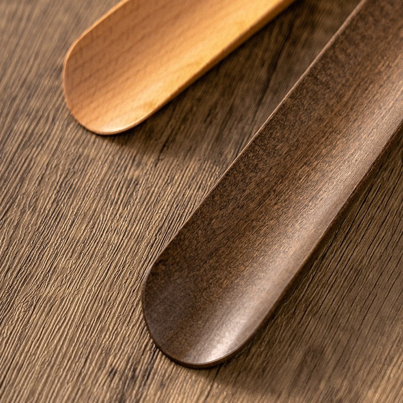 Shoehorn | Natural Wood | Long Handle & Magnetic Mount | Entryway Organizer