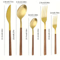 Cutlery Set | Stainless Steel & Wood | Polished Finish & Wooden Handles | Elegant Dining