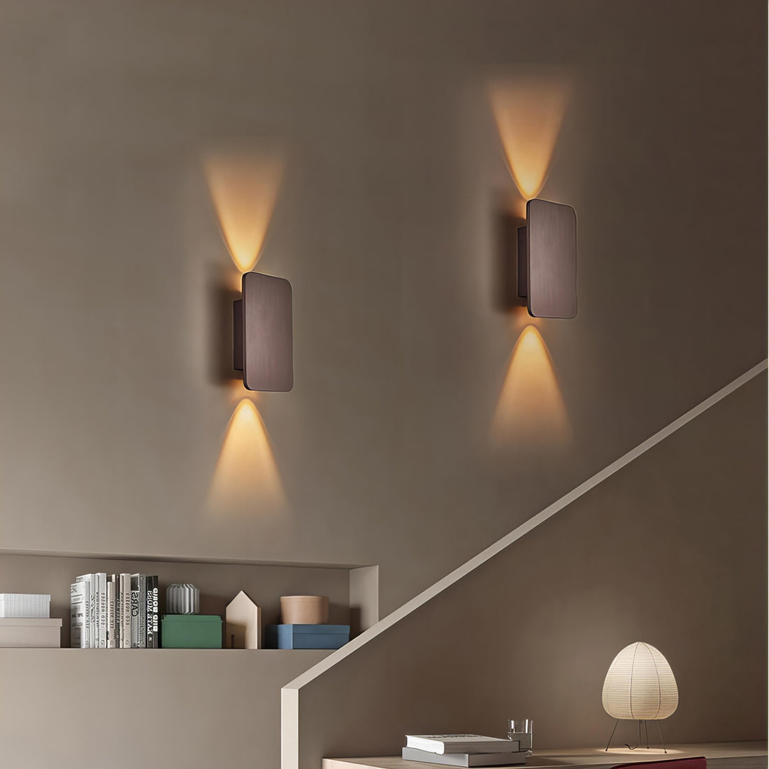 Modern Rectangular LED Wall Sconce - Sleek Metal Design, Dimmable