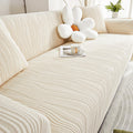 Couch Cover | Jacquard Fabric | Textured Ribbed Pattern | Pet-Friendly Living Room
