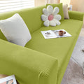 Stretch Sofa Cover | Textured Cotton | Stretchable Fit & Textured Ribbing | Cozy Living Room