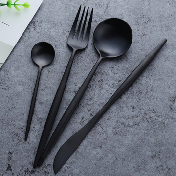 Cutlery Set | Stainless Steel | Matte Finish Ergonomic Handle | Modern Dining Settings