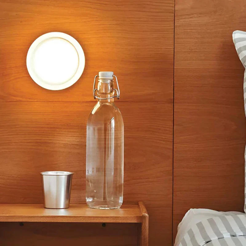 Modern Minimalist Round Wall Light – LED Flush Mount with Warm Ambient Glow