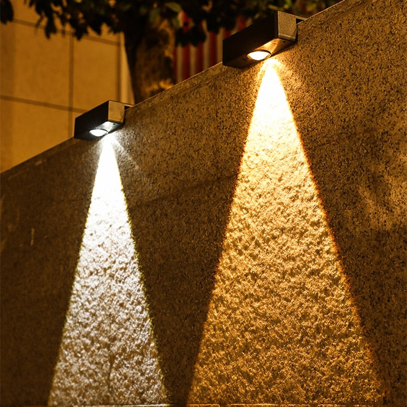 Weatherproof Solar Wall Light for Outdoor Use – LED, IP65, Modern Minimalist Design